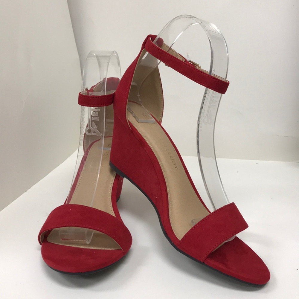 Louis-01 Low Wedge Two Piece Sandals - Picture 3 of 3